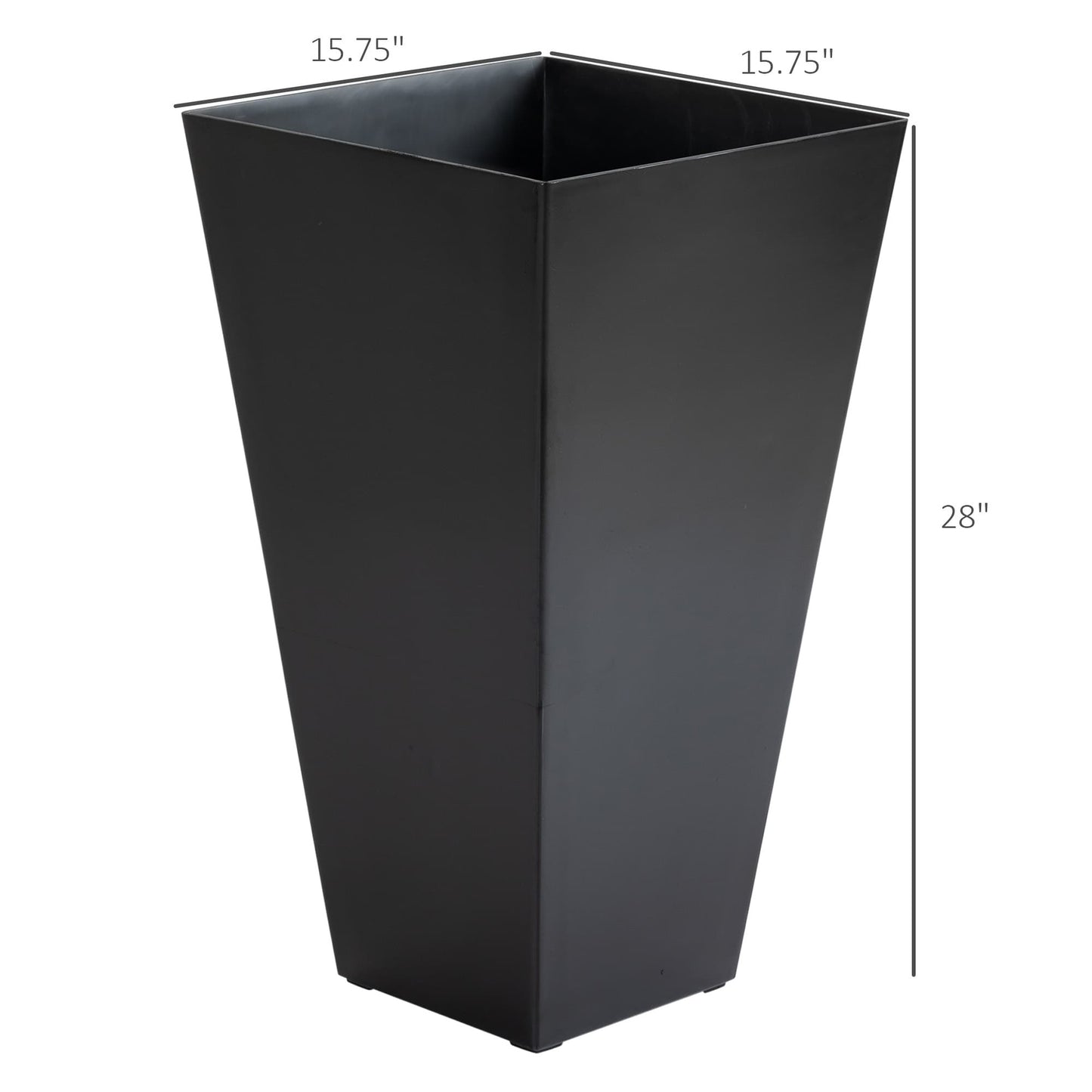 28" Set of 3 Large Outdoor & Indoor Plastic Garden Planters
