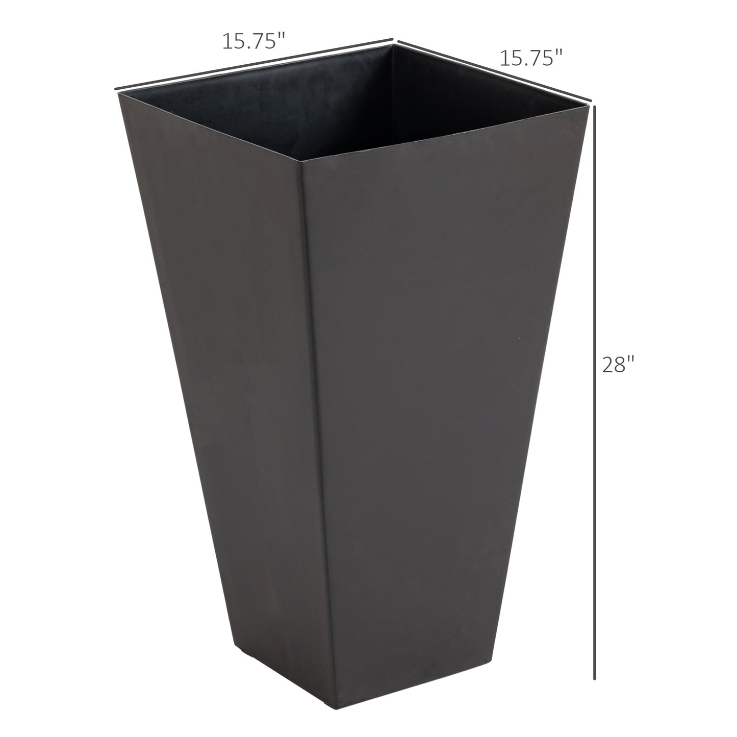 28" Set of 3 Large Outdoor & Indoor Plastic Garden Planters