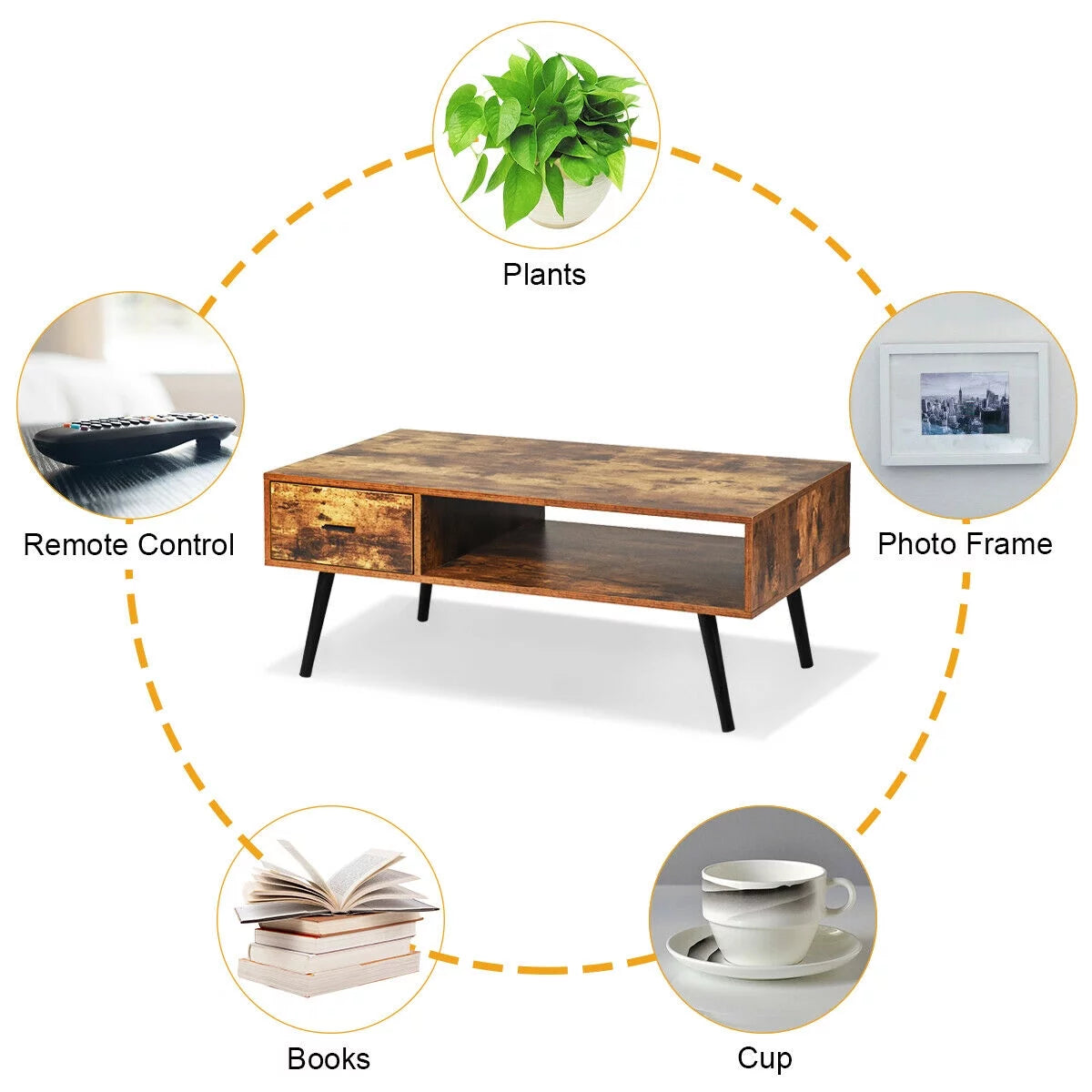 Retro Coffee Table Mid Century Modern Style