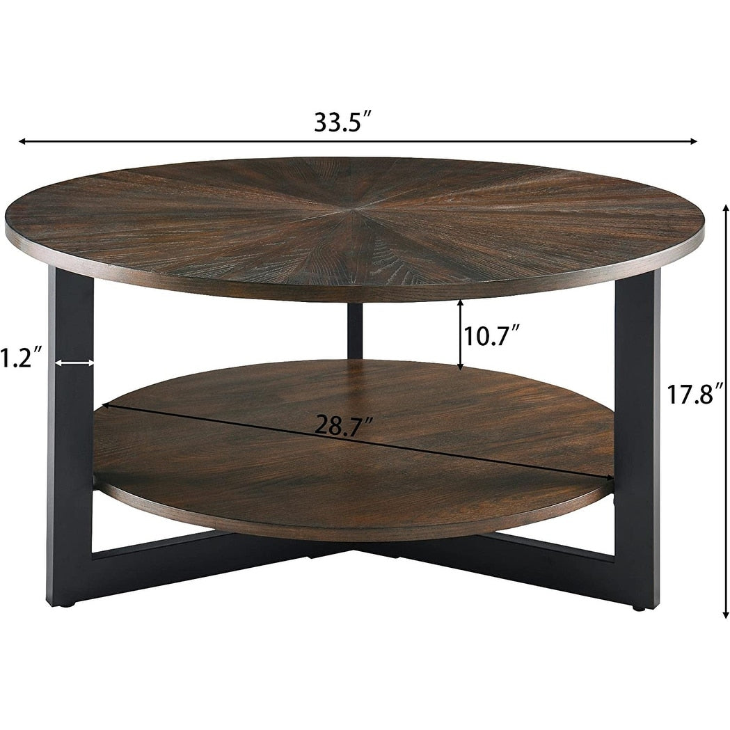 Round Coffee Table Solid Wood
