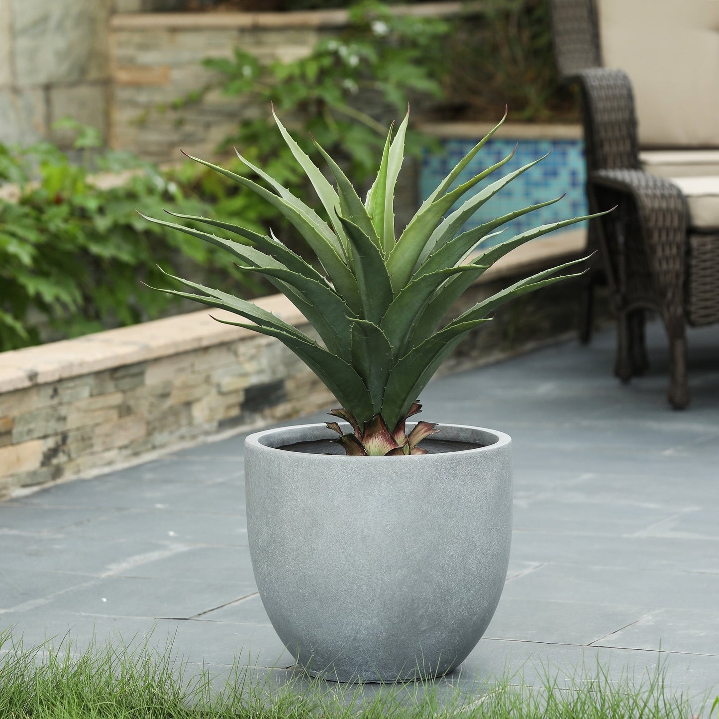 Tapered Fiberstone Planter