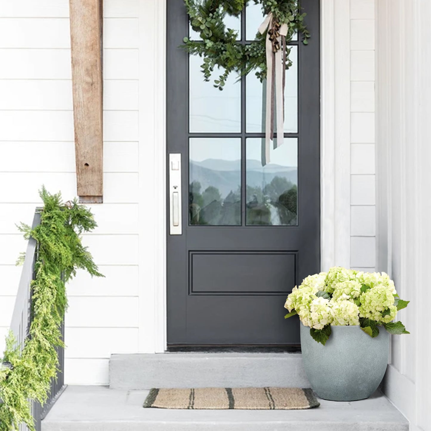 Tapered Fiberstone Planter