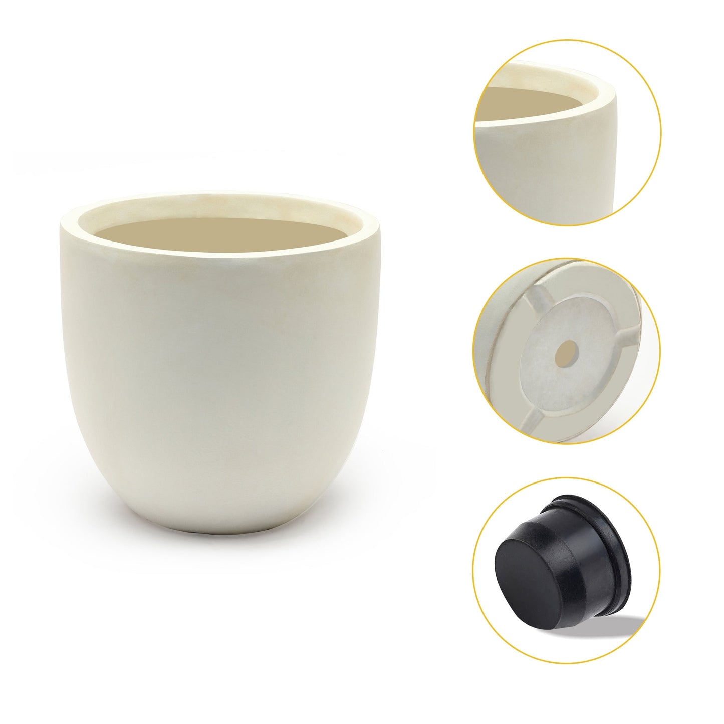 Tapered Fiberstone Planter