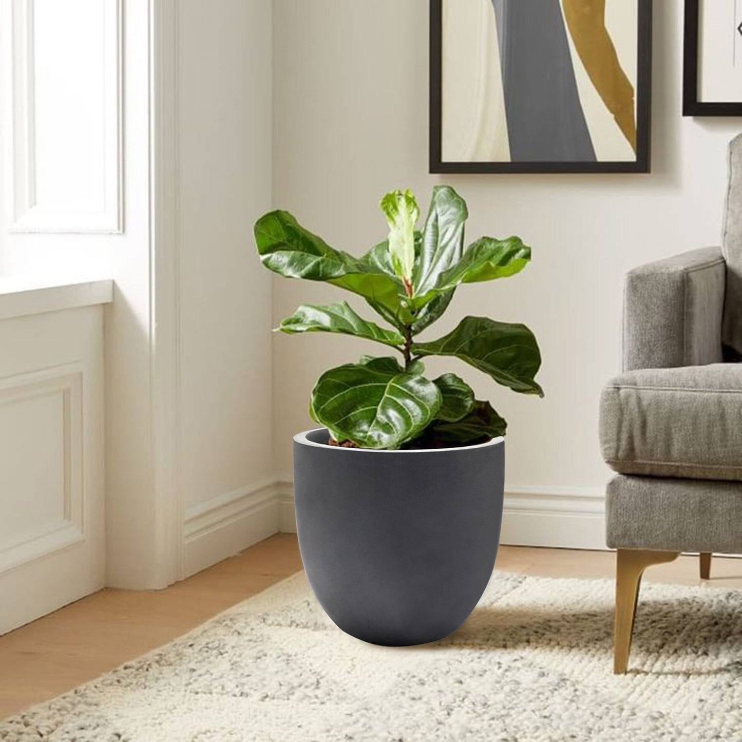 Tapered Fiberstone Planter
