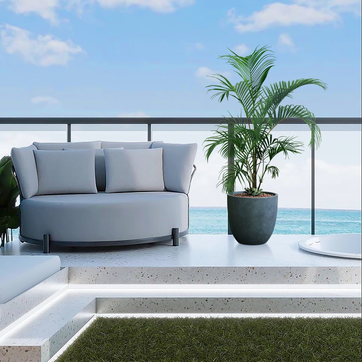 Tapered Fiberstone Planter
