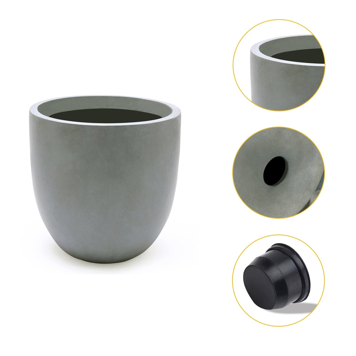 Tapered Fiberstone Planter